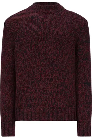 Moncler Swetry, Mężczyzna, Czerwony, M, Sweter z kolorowymi blokami i okrągłym dekoltem