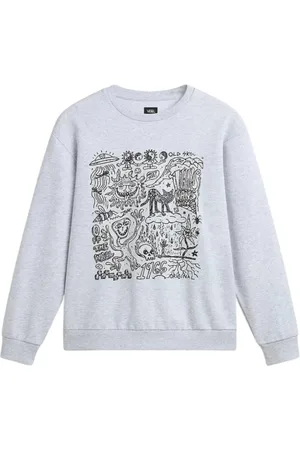 Vans Bluzy, Kobieta, Szary, S, Doodle Crew Neck Sweatshirt