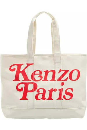 Kenzo Torebki, Kobieta, Beżowy, ONE SIZE, Płócienna Duża Torba Tote Ecru
