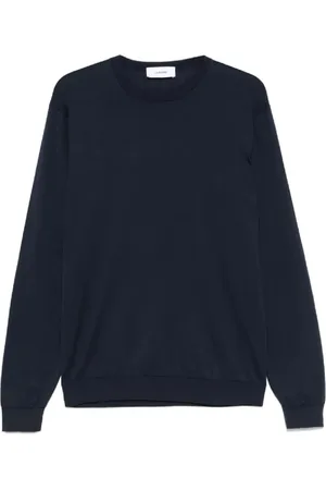 LARDINI Bluzy, Mężczyzna, Niebieski, S, Klasyczne swetry męskie