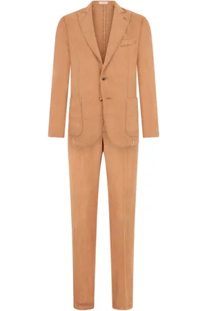 Boglioli Garnitury, Mężczyzna, brązowy, S, Tinto Terra Linen K-Suit
