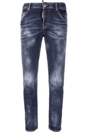 Dsquared2 Jeansy, Kobieta, Niebieski, L, Denim, Stylowe Jeansyy