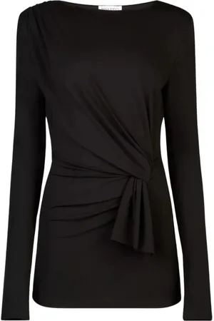 Nina Ricci Bluzki, Kobieta, Czarny, M, Czarna Bluzka z Kokardą
