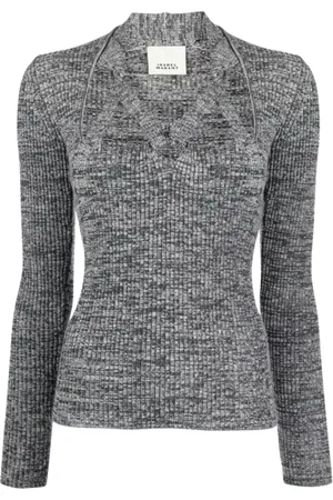 Isabel Marant Swetry, Kobieta, Szary, M, Wełna, Sweter dzianinowy Zoria