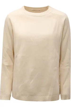 KANGRA CASHMERE Swetry, Kobieta, Beżowy, S, Kaszmir, Włoski sweter z wełny/kaszmiru