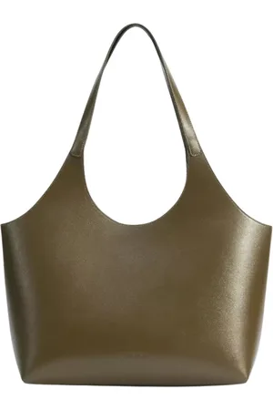 Aesther Ekme Torebki, Kobieta, brązowy, ONE SIZE, Khaki Skórzana Torba Cabas