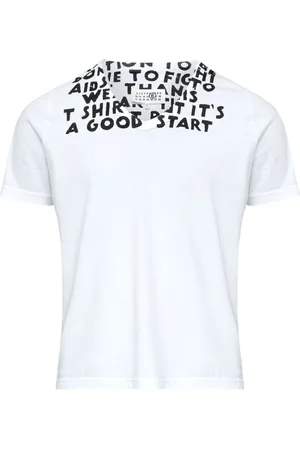 Maison Margiela Koszulki, Mężczyzna, Biały, S, Białe T-shirty i Pola