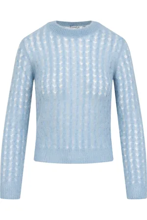 Loewe Swetry, Kobieta, Niebieski, M, Niebieski Sweter dla Kobiet Stylowy Fason