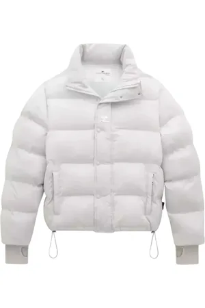 Courrèges Kurtki, Kobieta, Biały, M, Nylon, Biała Kurtka Nylon Puffer