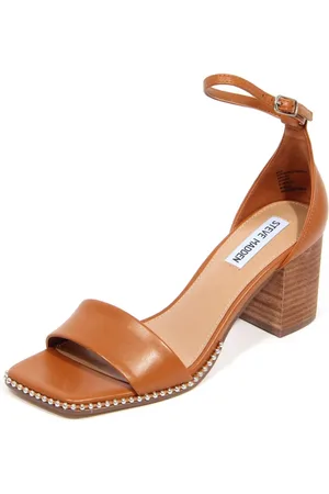 Steve Madden Buty, Kobieta, brązowy, 38 1/2 EU, Aviation Cognac Skórzany Sandał