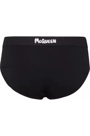 Alexander McQueen Bielizna, Mężczyzna, Czarny, S, Czarne Slipy z Logo