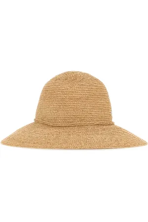 HELEN Akcesoria, Kobieta, Beżowy, ONE SIZE, Len, Kapelusz Raffia Delphina i Opaski do Włosów