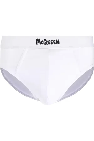 Alexander McQueen Bielizna, Mężczyzna, Biały, S, Białe Slipy z Logo