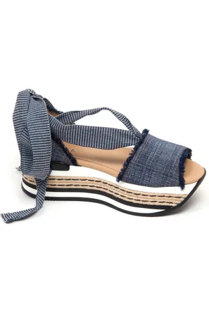 Hogan Buty, Kobieta, Niebieski, 38 EU, Jeansy Sandał Buty Made in Italy