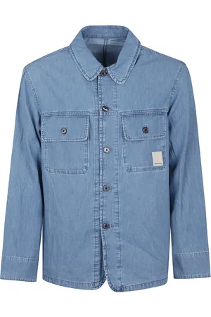 Emporio Armani Koszule, Mężczyzna, Niebieski, L, Niebieska Stylowa Koszula Męska