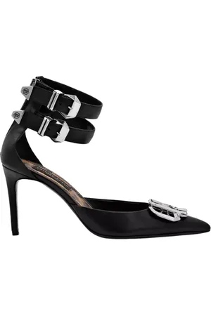 Philipp Plein Buty, Kobieta, Czarny, 37 EU, Skóra, Szpilki Gothic Logo