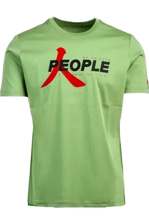 PEOPLE OF SHIBUYA Koszulki, Mężczyzna, Zielony, M, Ultralekki zielony T-shirt