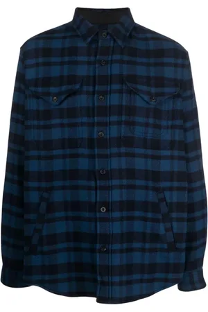 Ralph Lauren Koszule, Mężczyzna, Niebieski, L, Bawełna, Flanelowa koszula w kratę