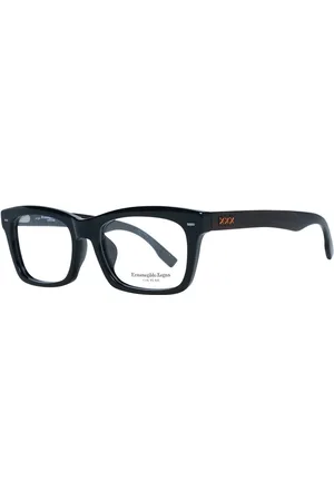 Ermenegildo Zegna Akcesoria, Mężczyzna, Czarny, ONE SIZE, Czarne Męskie Oprawki Optyczne Styl Trapezium
