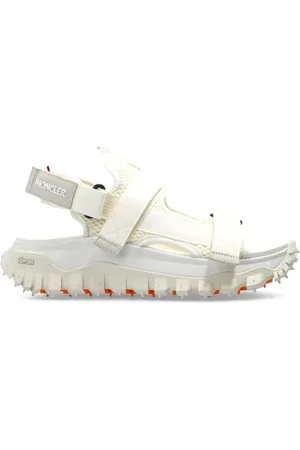 Moncler Buty, Kobieta, Biały, 40 EU, Stylowe białe sandały z podwójnymi paskami