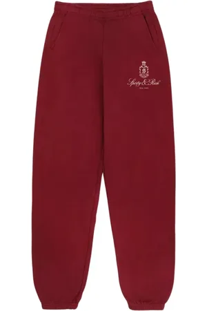 Sporty & Rich Spodnie, Kobieta, Czerwony, M, Bordowe Bawełniane Spodnie Dresowe