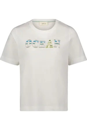 Cartoon Koszulki, Kobieta, Biały, L, Casual T-shirt z okrągłym dekoltem