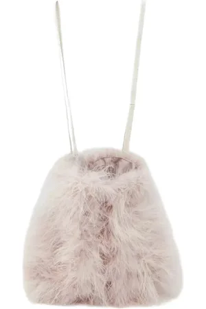 YVES SALOMON Torebki, Kobieta, Różowy, ONE SIZE, Różowa torebka z piór