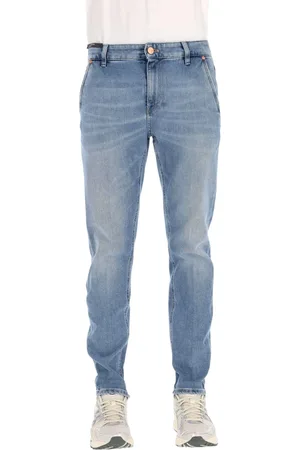 PT Torino Jeansy, Mężczyzna, Niebieski, W32, Denim, Indie Tapered Denim Jeansy