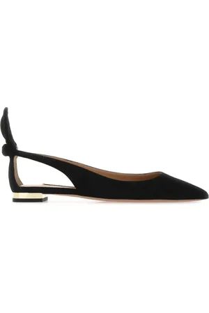 Aquazzura Buty, Kobieta, Czarny, 37 EU, Baletowe Baleriny Czarny Suede Balet
