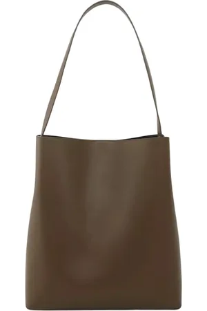 Aesther Ekme Torebki, Kobieta, brązowy, ONE SIZE, Khaki Skórzana Torba na Ramię Tote