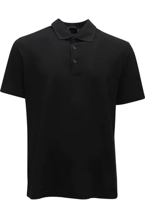 HERNO Koszulki, Mężczyzna, Czarny, L, Koszulka Polo z Crêpe Jpl 00115U 52005 9300