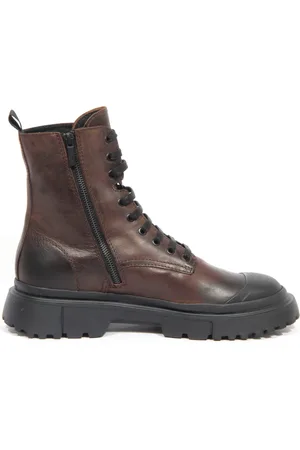 Hogan Buty, Mężczyzna, brązowy, 44 EU, Vintage Anfibio buty z pamięcią pianki
