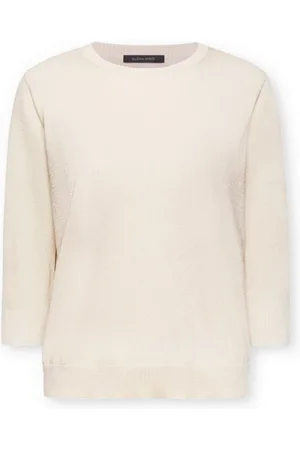 Elena Miro Swetry, Kobieta, Beżowy, 3XL, Sweter Lurex z trzema czwartymi rękawami