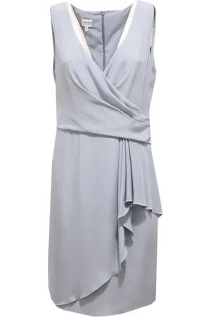Emporio Armani Sukienki, Kobieta, Niebieski, M, Sukienka bez rękawów lekka kolekcja model
