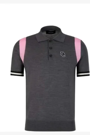 Dsquared2 Koszulki, Mężczyzna, Szary, M, Polo z Logo z Wełny