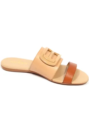 Hogan Buty, Kobieta, brązowy, 40 EU, Len, Valencia Wo Slides Włoski Styl