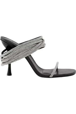 Simkhai Buty, Kobieta, Czarny, 37 EU, Czarne szpilki z kryształowymi paskami Infinity Siren