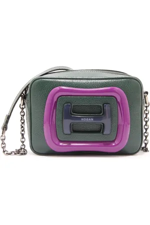 Hogan Torebki, Kobieta, Zielony, ONE SIZE, Torba na aparat z Plexi+Corn