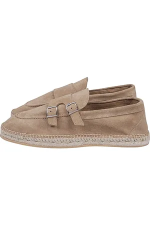 ELEVENTY Buty, Mężczyzna, Beżowy, 40 EU, Skóra, Monks Suede Espadrilles