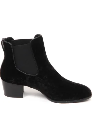 Hogan Buty, Kobieta, Czarny, 36 EU, Zamsz, Zamszowy botek z elastycznym wykończeniem