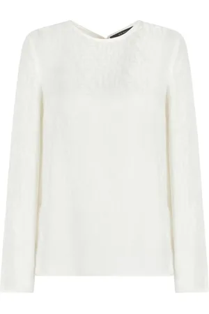 Armani Exchange Koszulki, Kobieta, Biały, XL, Biała Satynowa Koszula Elegancki Design
