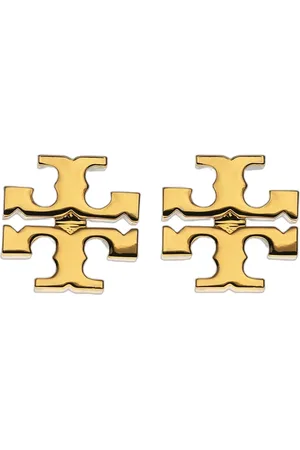 Tory Burch Akcesoria, Kobieta, Żółty, ONE SIZE, Kolczyki Kira Stud