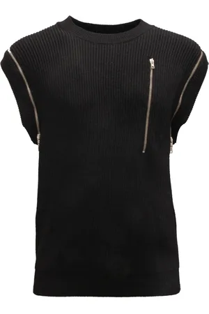 Moschino Kurtki, Mężczyzna, Czarny, L, Wełniany Sweter Bez Rękawów Styl Couture