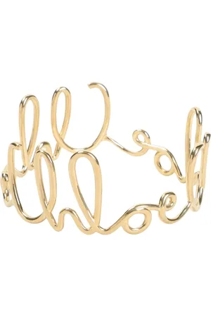 Chloé Akcesoria, Kobieta, Żółty, ONE SIZE, Metalowy Bransoletka Stylowy Dodatek