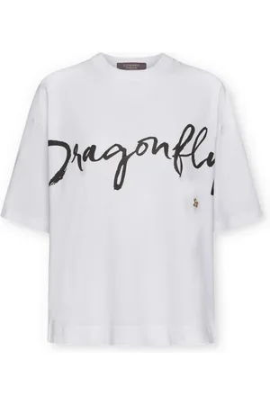 Elena Miro Koszulki, Kobieta, Biały, XS, T-shirt z napisem 