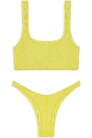 Reina Olga Stroje kąpielowe, Kobieta, Żółty, ONE SIZE, Square-Cut Ginny Bikini Set