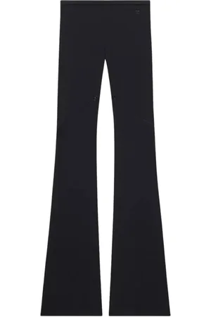 Courrèges Spodnie, Kobieta, Czarny, S, Spodnie Ellipse z stylowymi rozcięciami