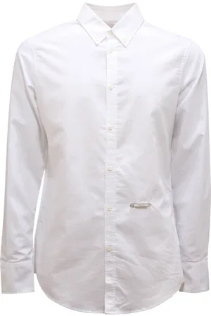 Dsquared2 Koszule, Mężczyzna, Biały, 2XL, Koszula z guzikami Made in Italy