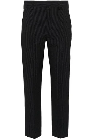 Isabel Marant Spodnie, Kobieta, Niebieski, S, Midnight Pinstripe Cropped Pants