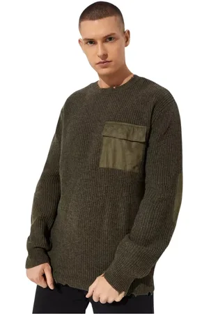 SER.O.YA Swetry, unisex, Zielony, S, Khaki Oversized Sweater Hoodie